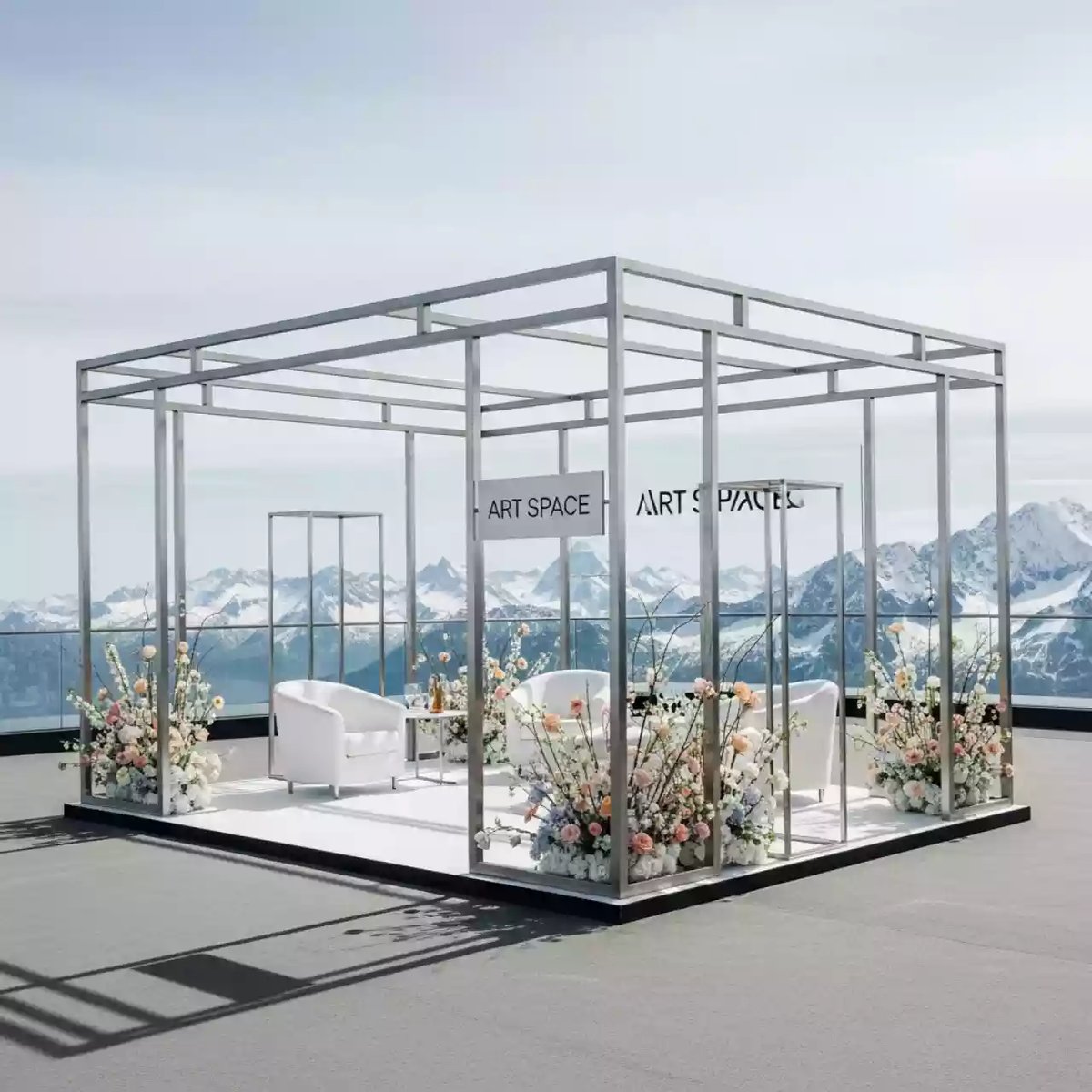 Аренда Фотозона свадебная для конференции на площадке Rosa Peak (2320м) — ART SPACE