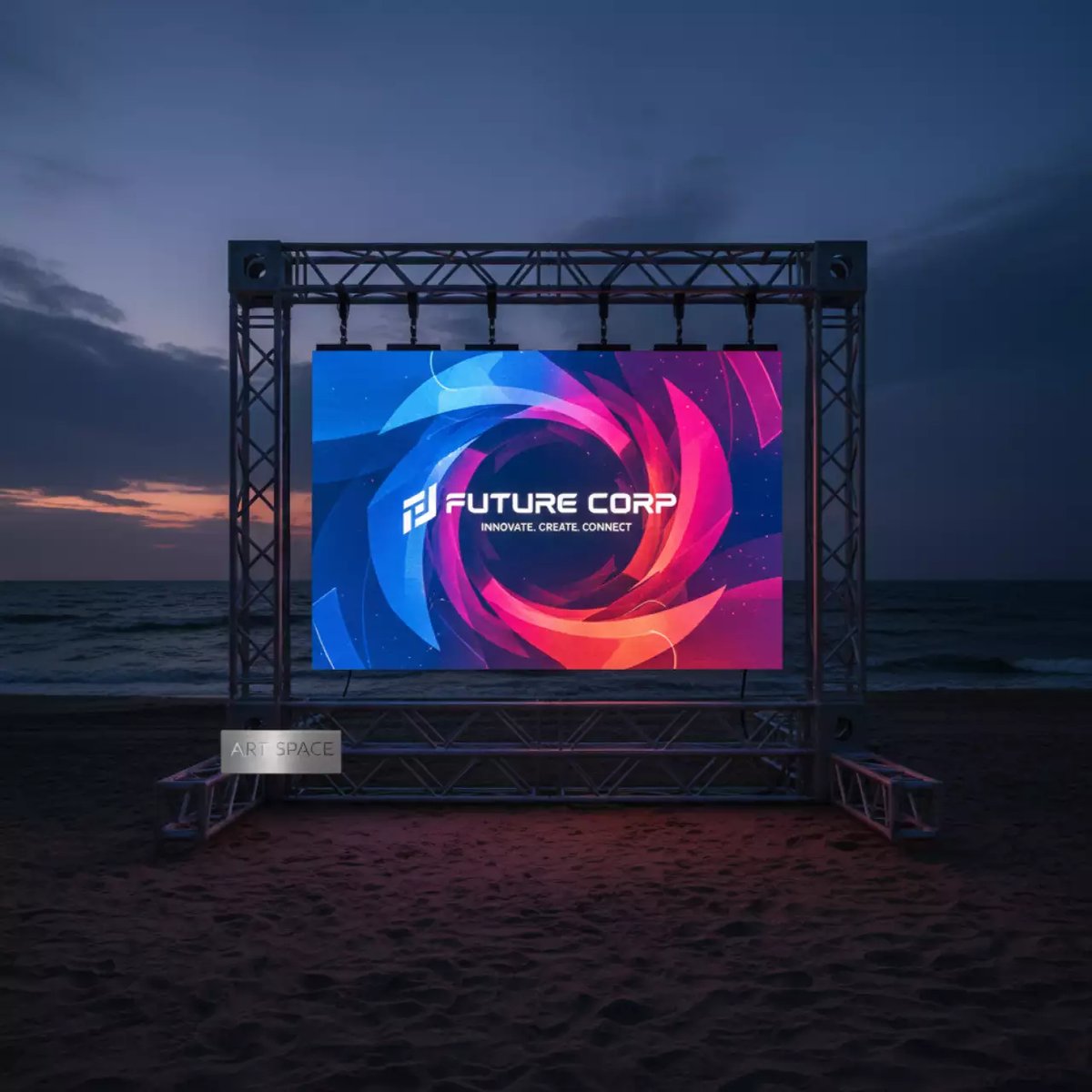Аренда Фотозона светодиодная прямая 400х300 см на пляже «Ривьера» — ART SPACE