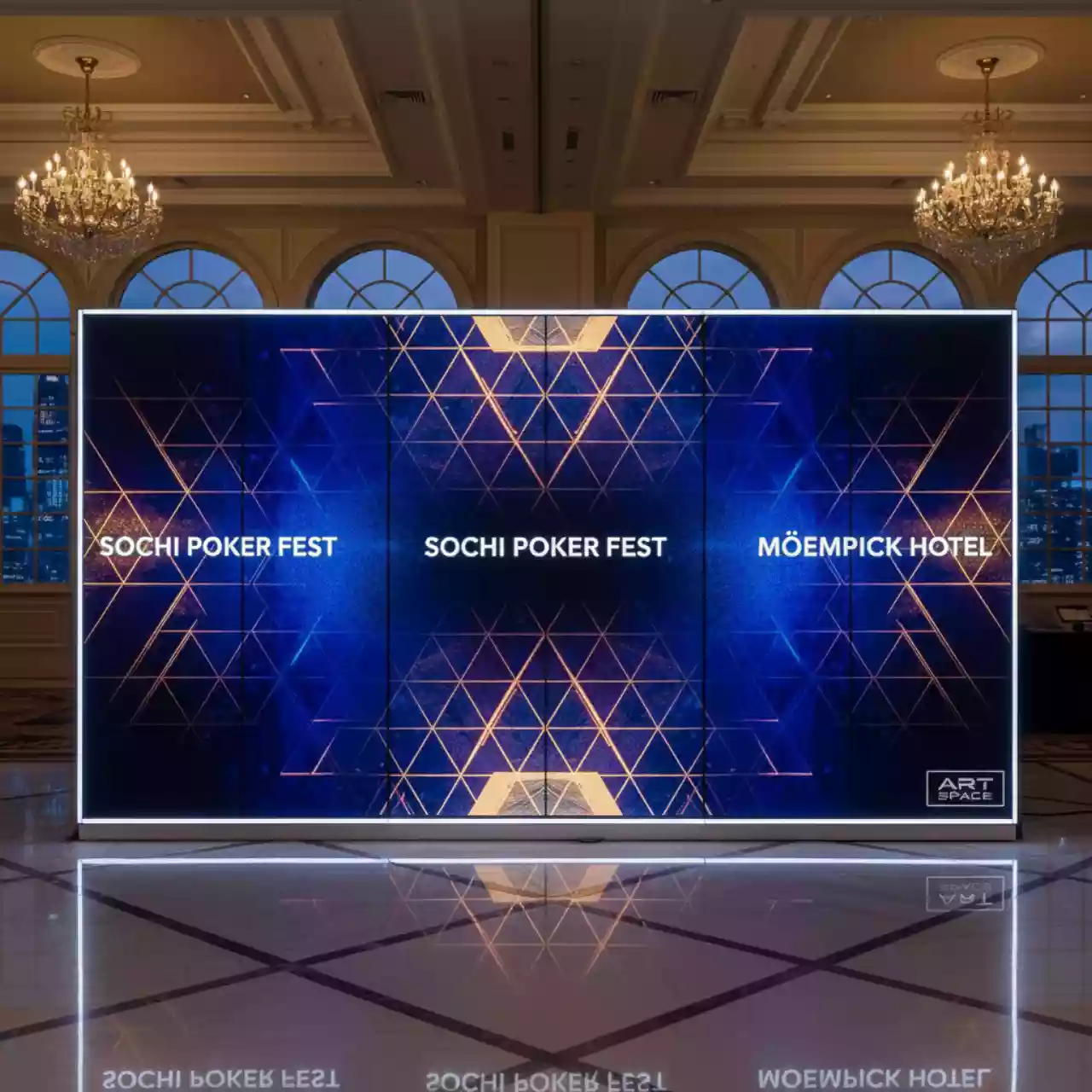 Аренда Фотозона светодиодная прямая 5х2,5 м в Mövenpick Hotel — ART SPACE