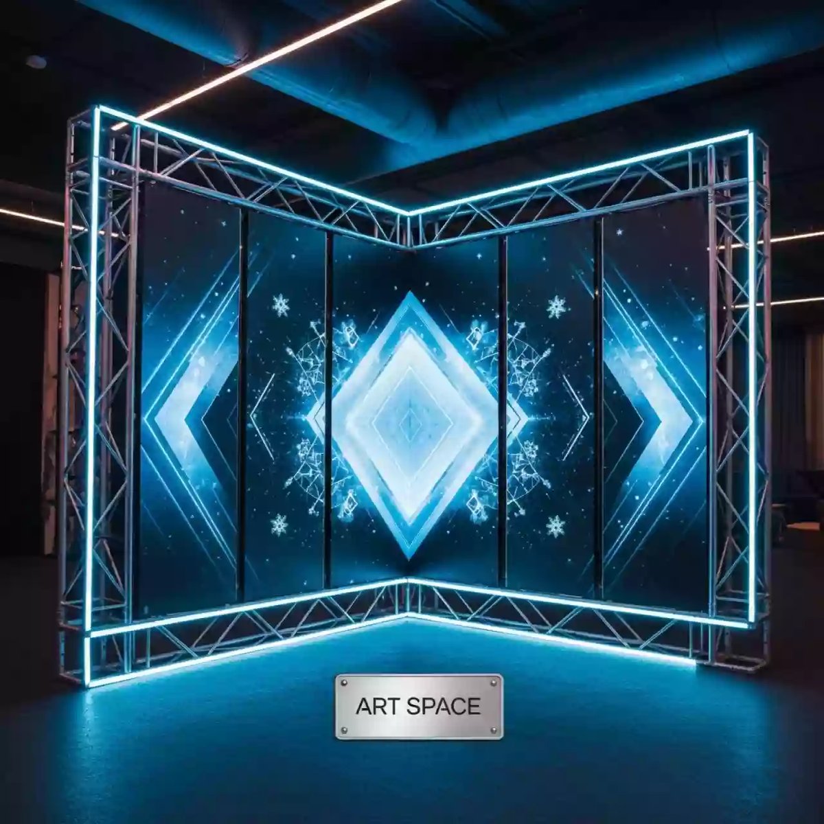 Аренда Фотозона угловая светодиодная 3х2,5 в ресторане «D.O.M» — ART SPACE