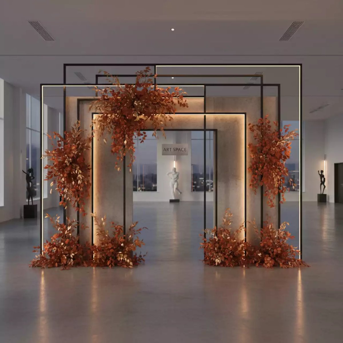 Аренда Фотозона в осеннем стиле в банкетном зале «Дельфин» — ART SPACE