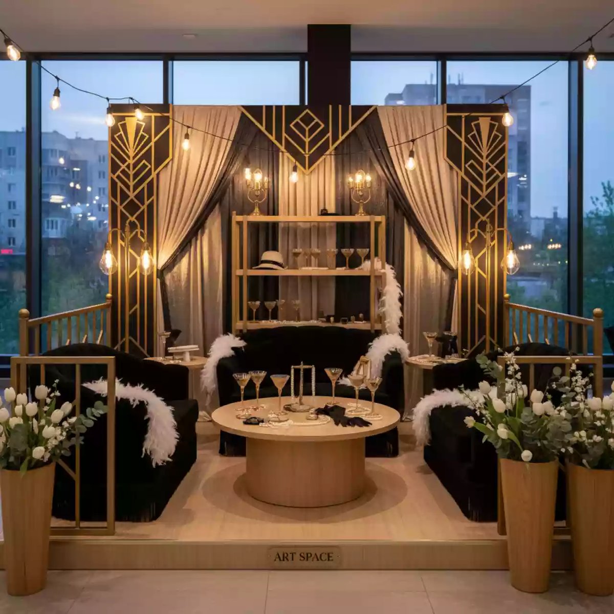 Аренда Фотозона в стиле Гэтсби в Mantera Supreme — ART SPACE