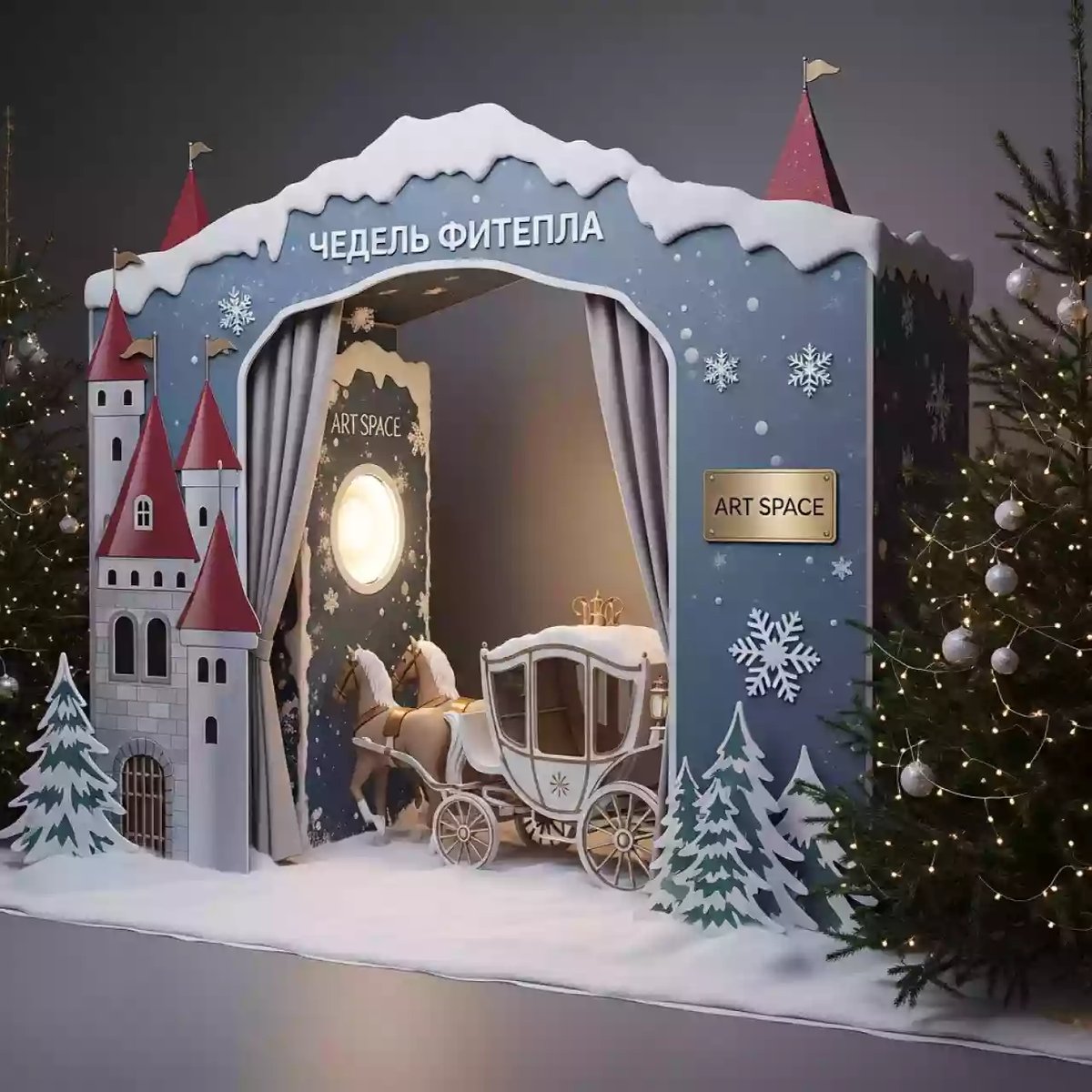 Аренда Фотозона Замок с каретой в Stella di Mosca — ART SPACE