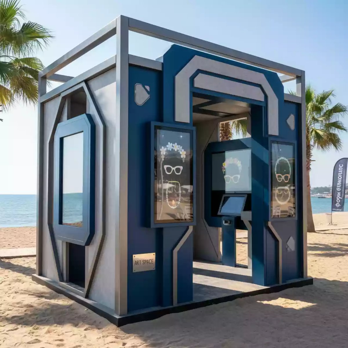 Аренда Фотозоны AR женская на пляже «Ривьера» — ART SPACE