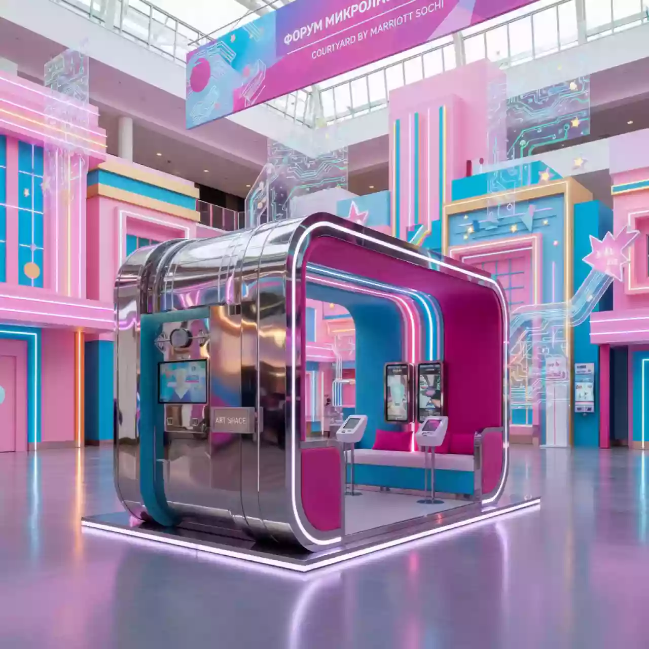 Аренда Фотозоны Барби в Courtyard by Marriott Sochi — ART SPACE