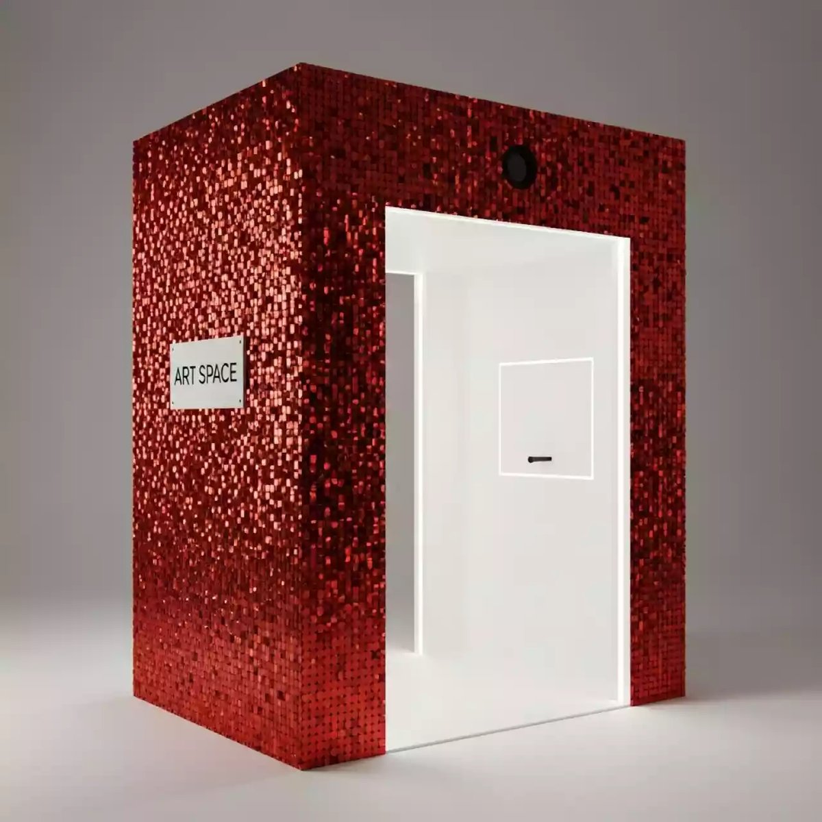 Аренда Фотозоны красной из пайеток в Imeretinskiy Hotel — ART SPACE