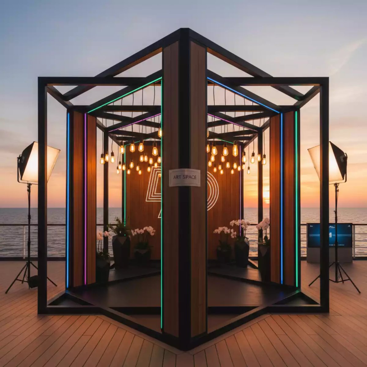 Аренда Фотозоны на мероприятия на теплоходе «Дагомыс» — ART SPACE