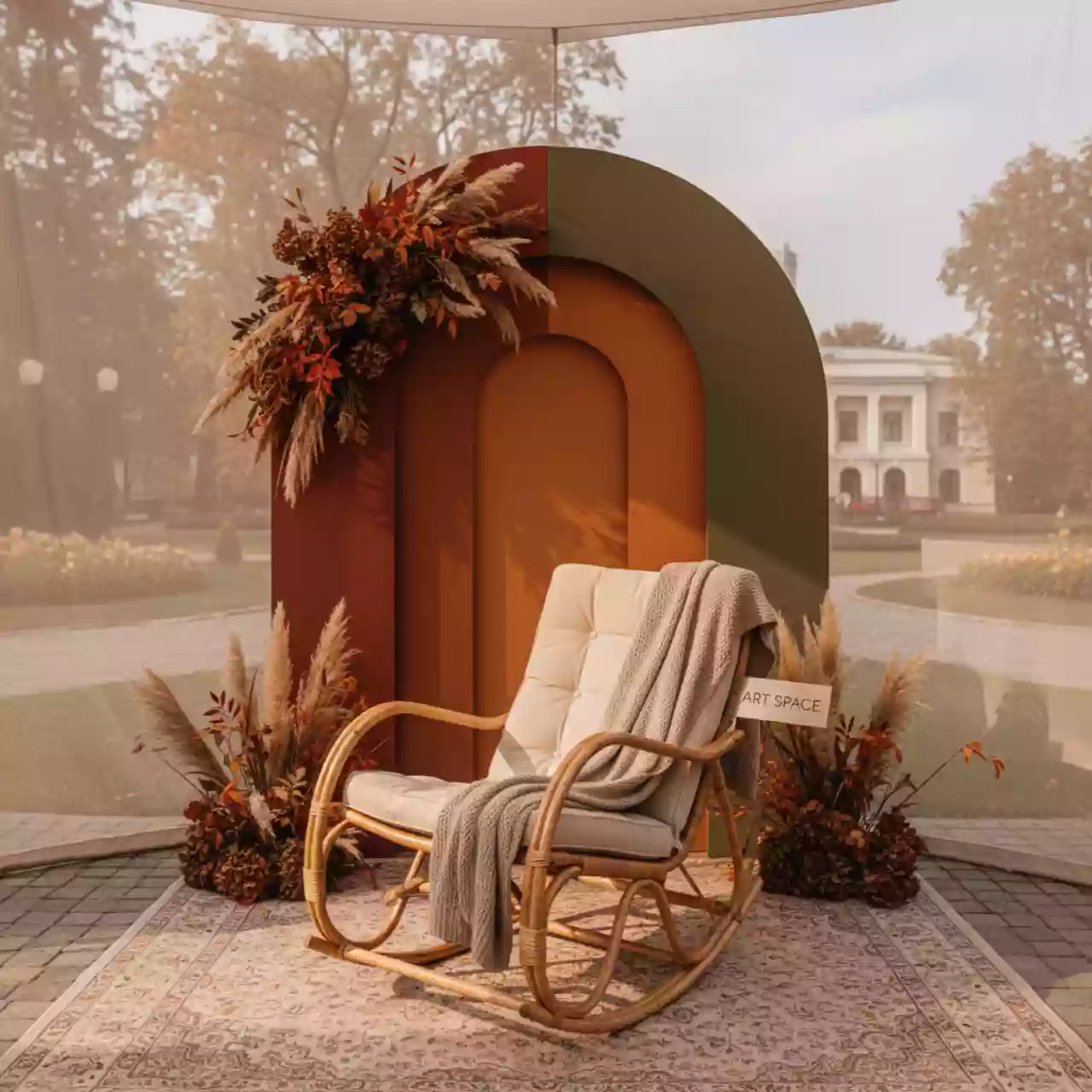Аренда Фотозоны с креслом качалкой в санатории «Сочи» — ART SPACE