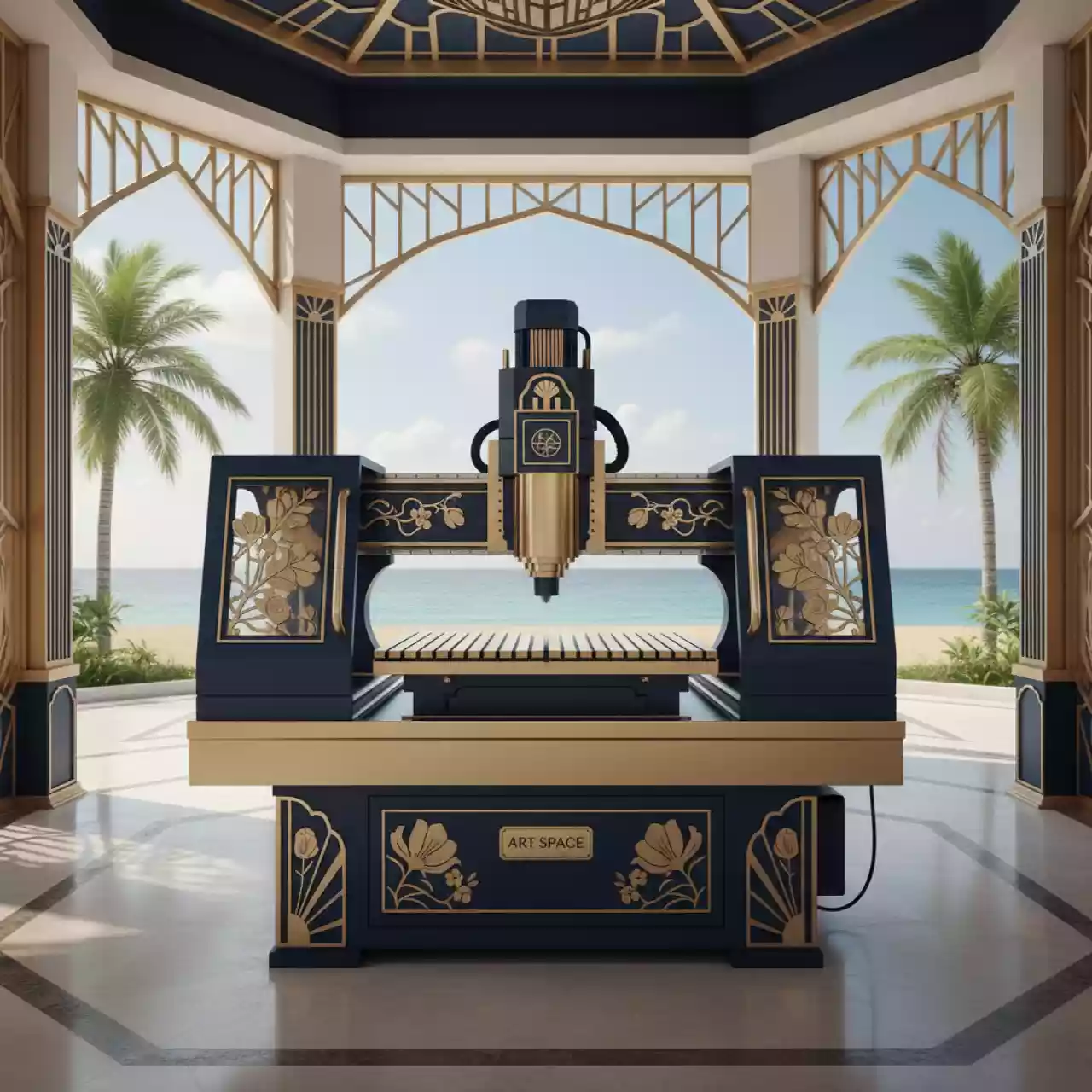 Аренда Фрезерный станок 1550x1550 мм мощность шпинделя 1,5 кВт в пляжном комплексе VinoGrad — ART SPACE