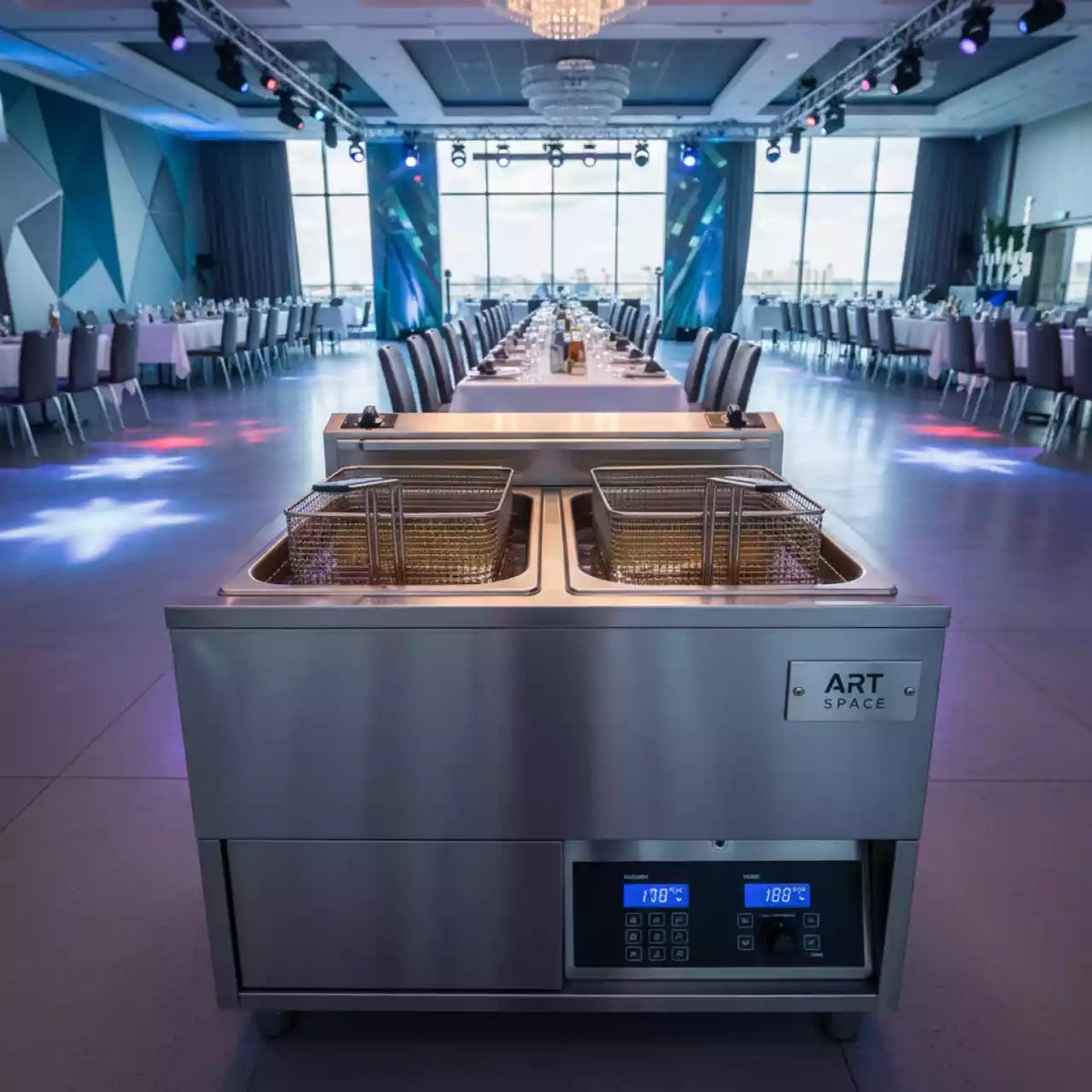 Аренда Фритюрницы двойной 12 л 5 кВт серая в банкетном зале «Дельфин» — ART SPACE