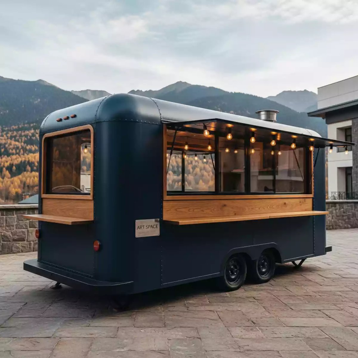 Аренда Фудтрак синий в Sochi Marriott Krasnaya Polyana — ART SPACE