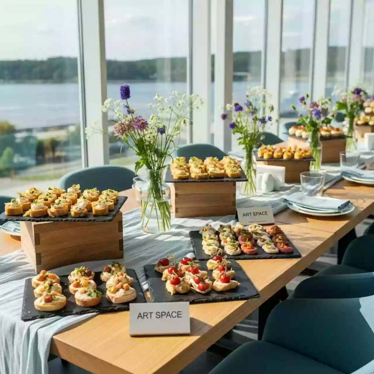 Аренда Фуршет в стиле кантри в ресторане «Паруса» — ART SPACE