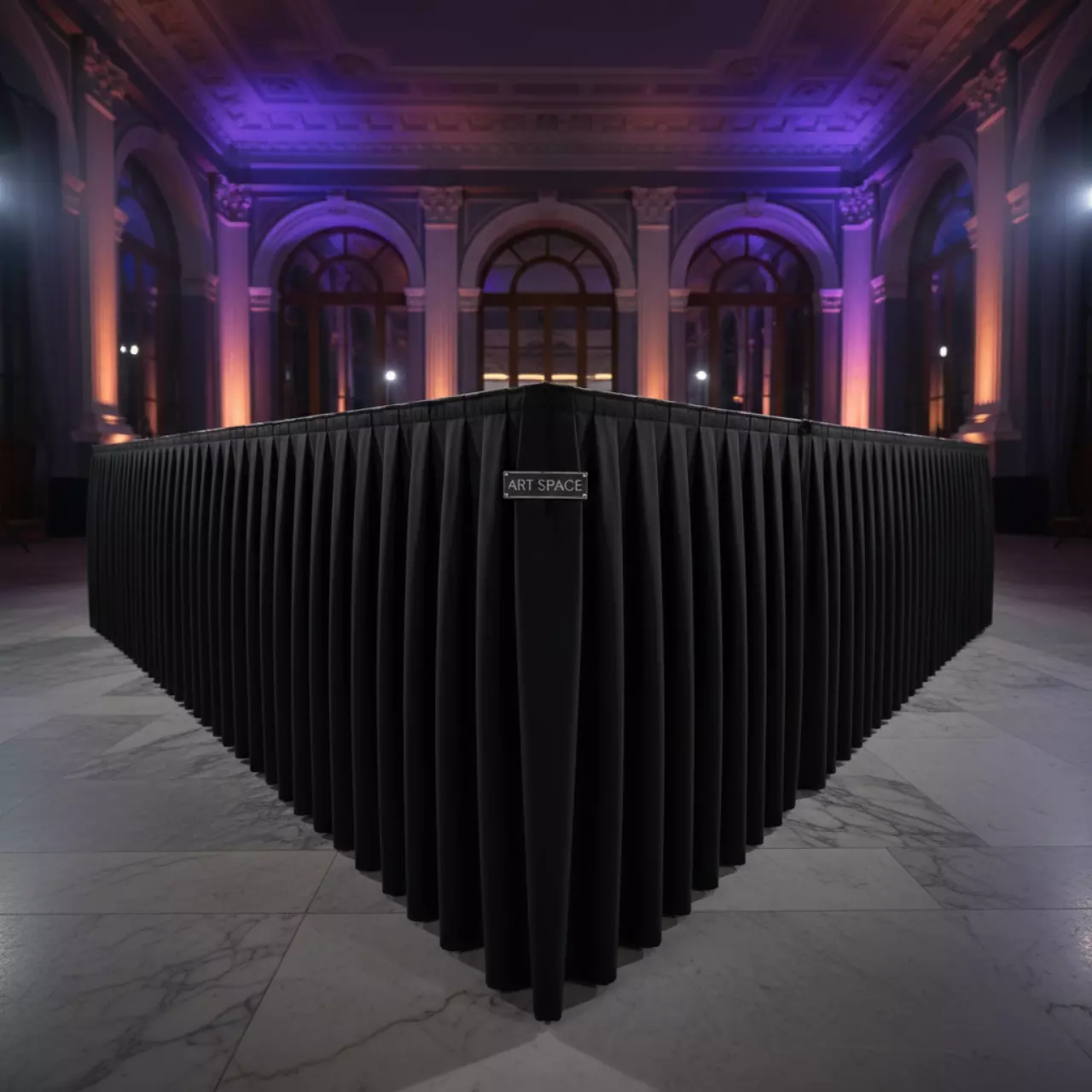 Аренда Фуршетная юбка 3 м чёрная в Зимнем театре — ART SPACE