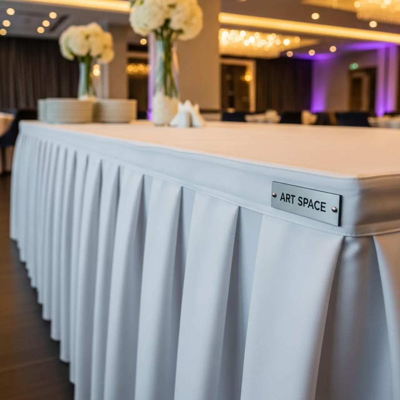 Аренда Фуршетная юбка 5 6 м белая в Сочи Парк Отеле — ART SPACE