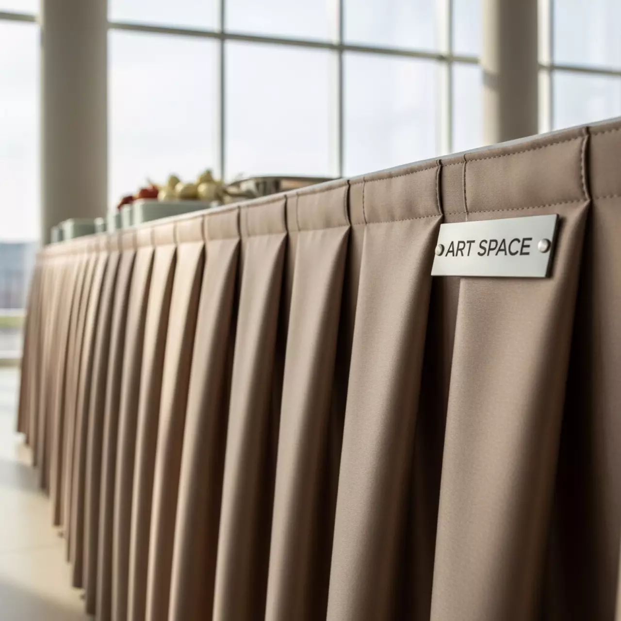 Аренда Фуршетная юбка 5,6 м цвет шампань в Mantera Supreme — ART SPACE