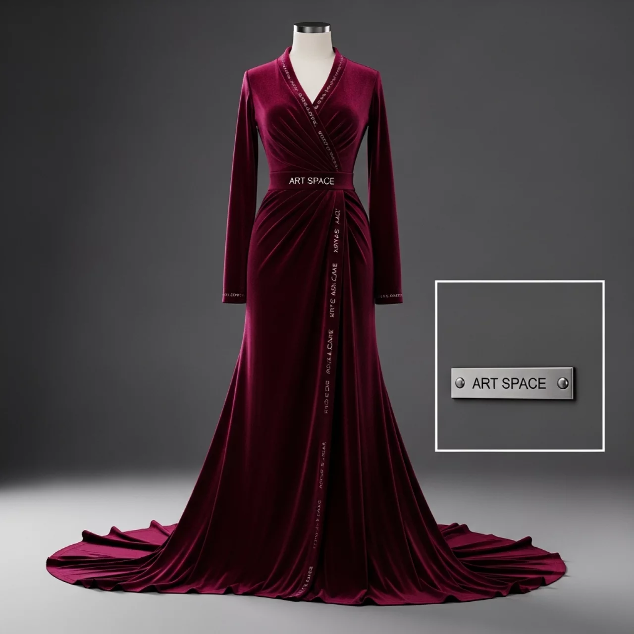 Аренда Фуршетная юбка бордовая 5,6 м в казино «Сочи» – Идеальный выбор для незабываемого ПИР Экспо! — ART SPACE