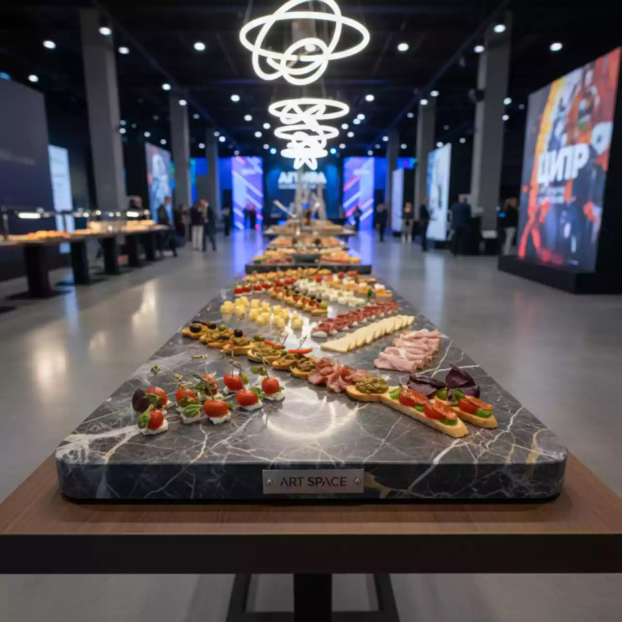 Аренда Фуршетное блюдо Слэб 1230х250 мм в Stella di Mosca — ART SPACE