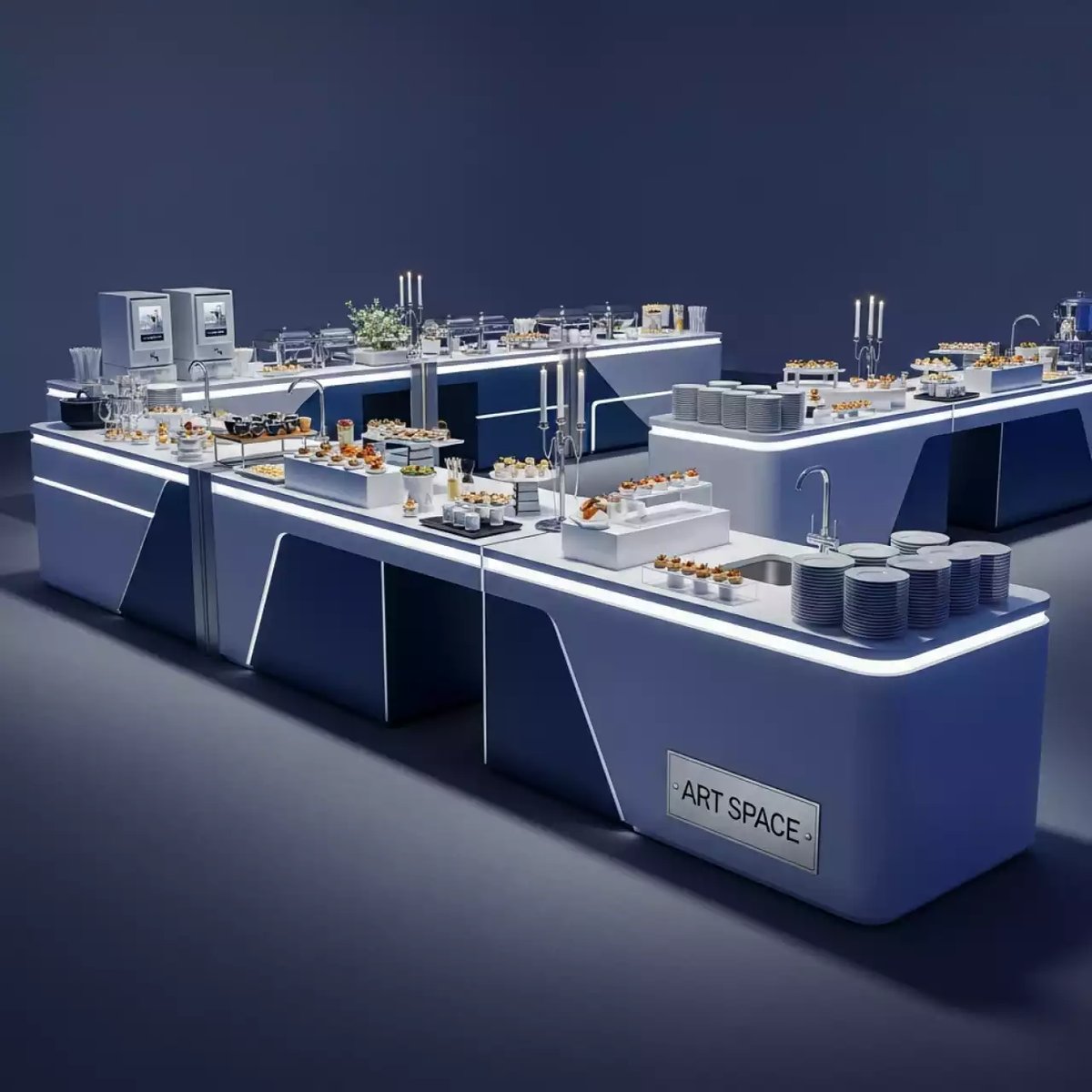 Аренда Фуршетные линии для регистрации в Gamma Sirius — ART SPACE