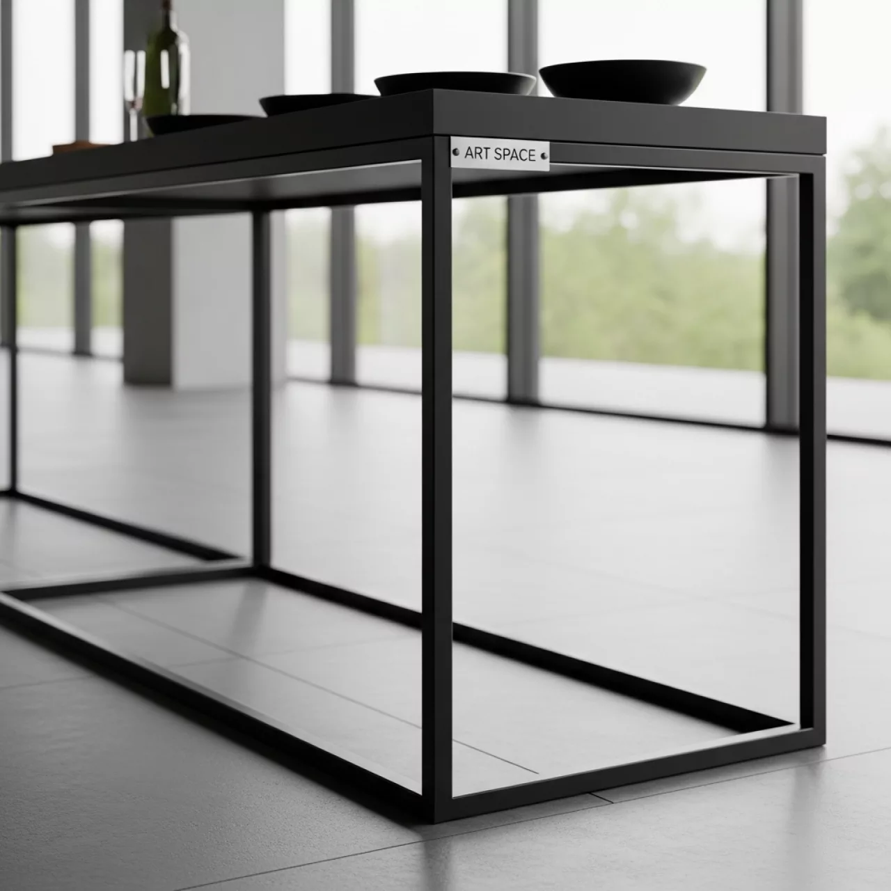 Аренда Фуршетный стол Basic Black черный в санатории «Сочи» — ART SPACE