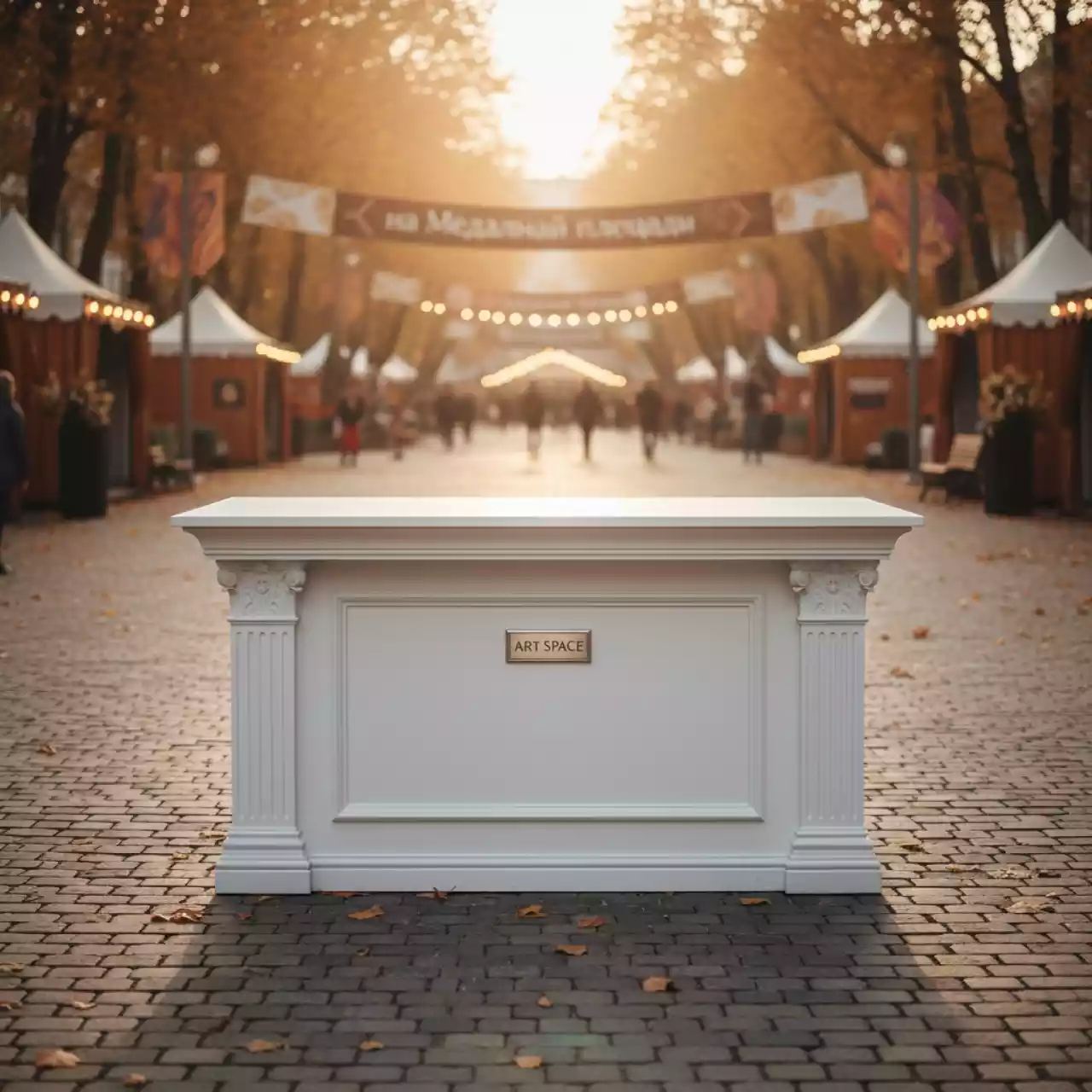 Аренда Фуршетный стол Beverley белый на Медальной площади — ART SPACE