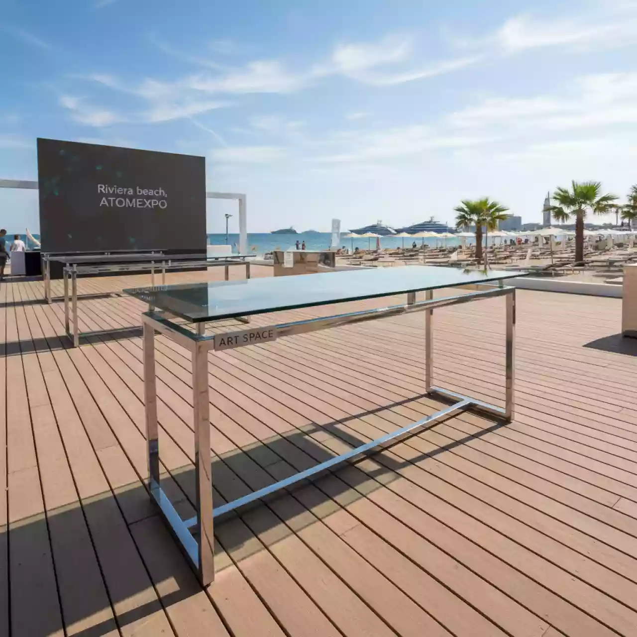 Аренда Фуршетный стол Buffet Glass на пляже «Ривьера» — ART SPACE