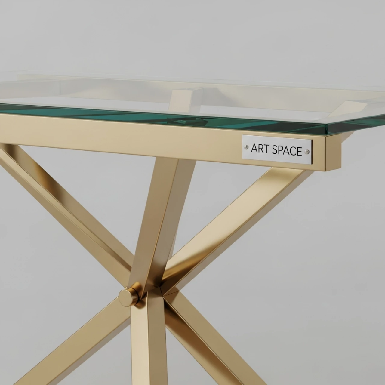 Аренда Фуршетный стол double X loft gold glass в VK Stadium Sirius — ART SPACE