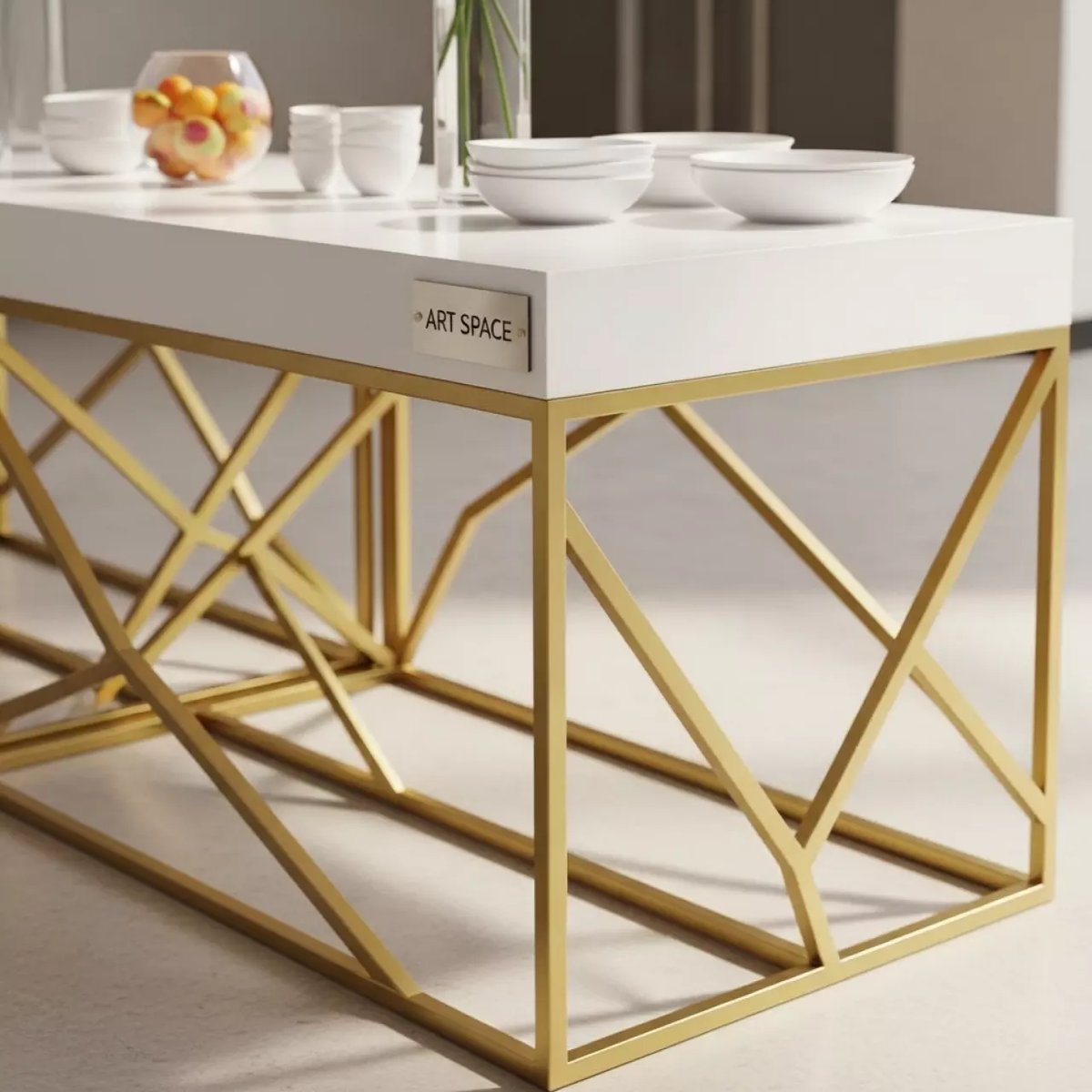 Аренда Фуршетный стол rinfresco gold & white в Mövenpick Hotel — ART SPACE