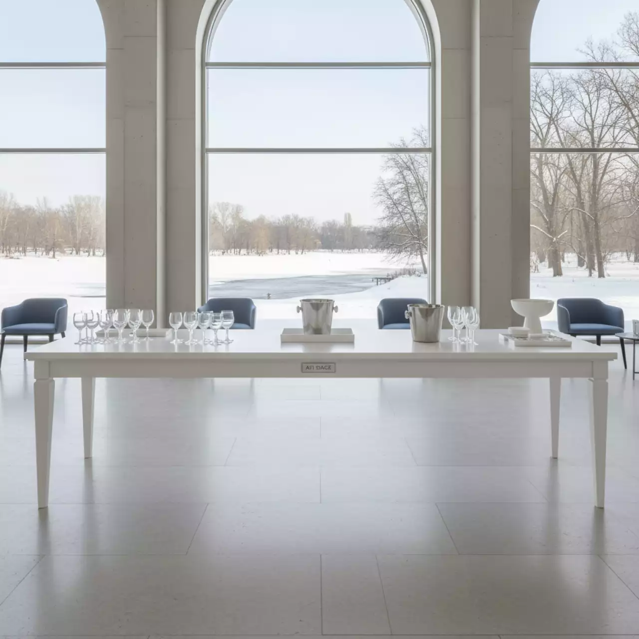 Аренда Фуршетный стол rinfresco white в парке «Ривьера» — ART SPACE