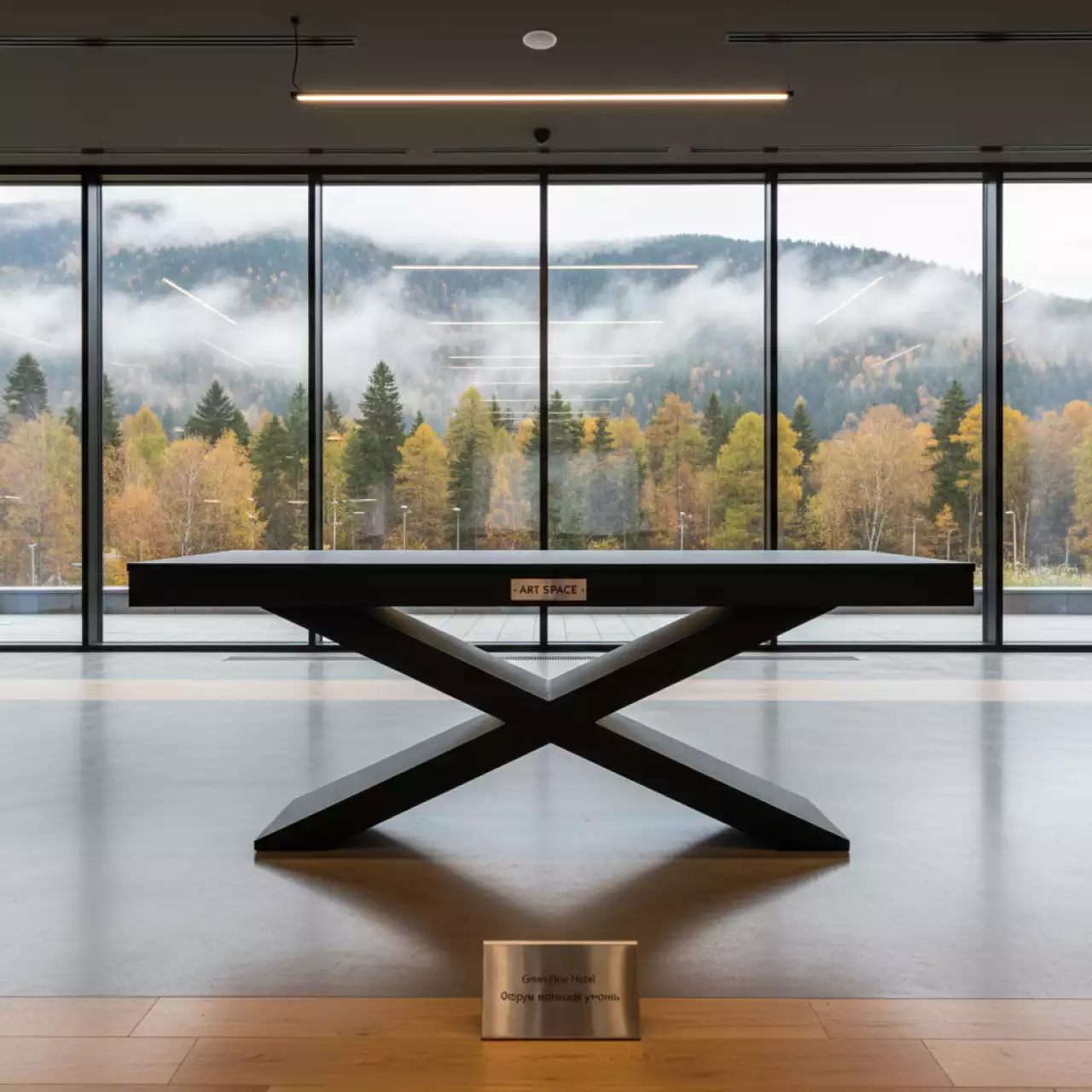 Аренда Фуршетный стол X 2 black в Green Flow Hotel — ART SPACE