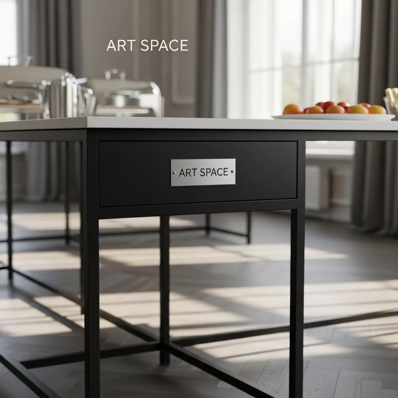 Аренда Фуршетный столик Scotch черно белый в гранд-отеле «Жемчужина» — ART SPACE