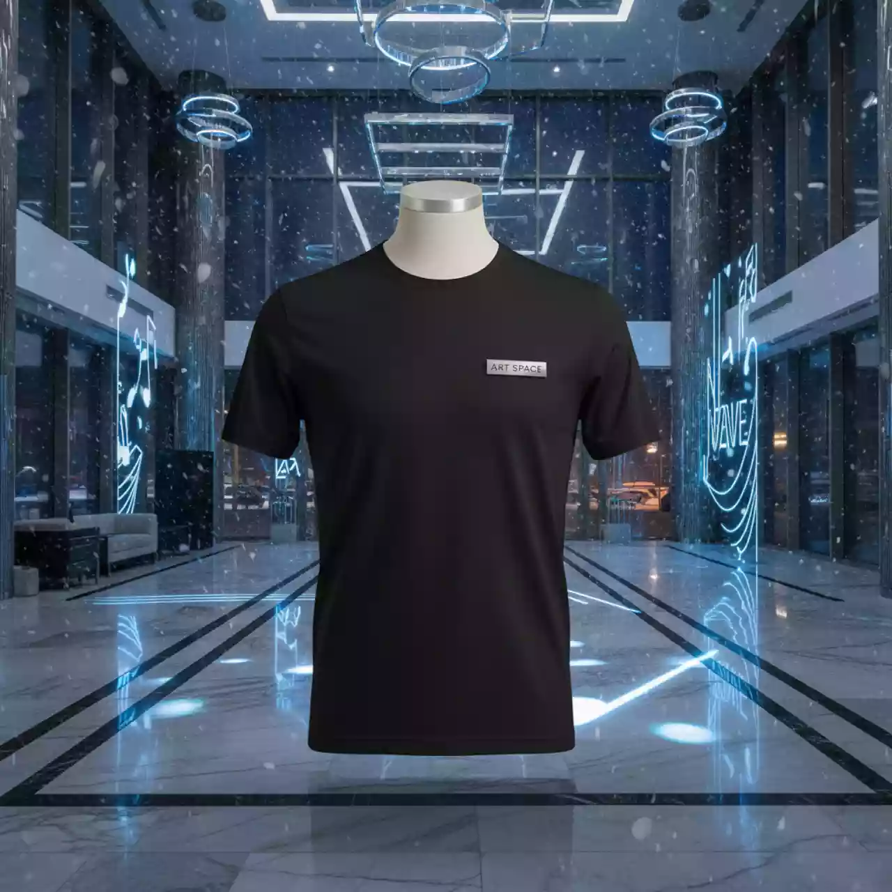 Аренда Футболка для термопереноса мужская чёрная 100 хлопок 150 гр размер 46 M в Courtyard by Marriott Sochi — ART SPACE