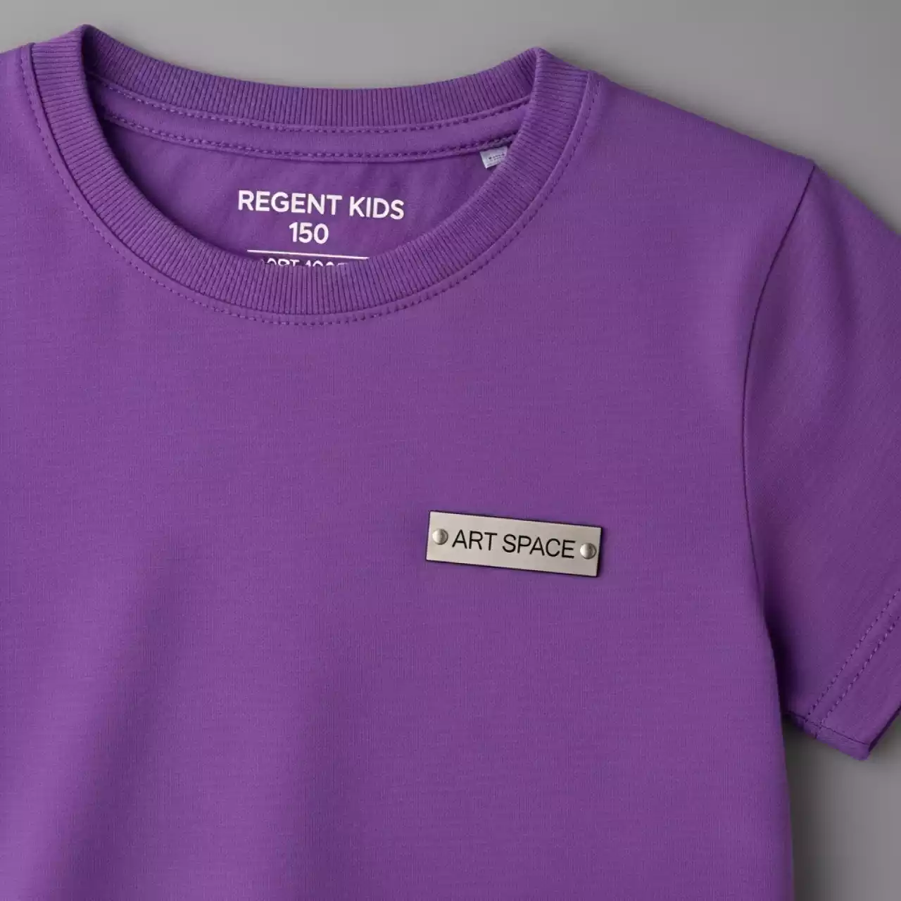 Аренда Футболка под нанесение логотипа REGENT KIDS 150 детская фиолетовая на рост 130–140 см 10 лет в Radisson Hotel Rosa Khutor — ART SPACE