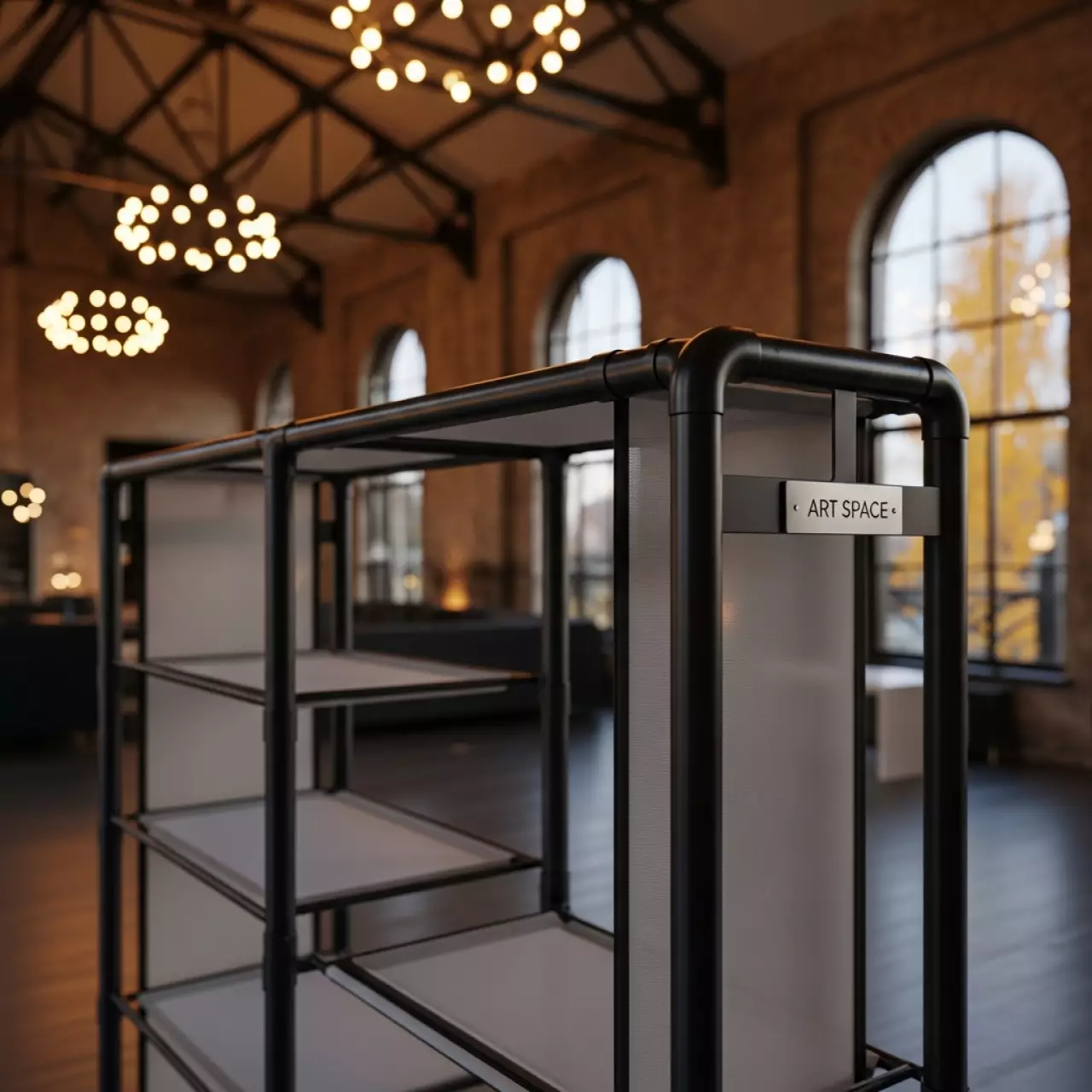 Аренда Гардероб W 03 1 Helex Home металлическая труба полипропилен нетканое волокно черный на вилле «Анна» — ART SPACE