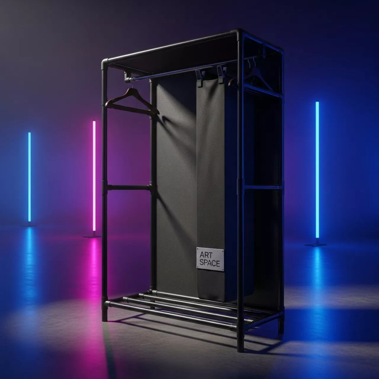 Аренда Гардероб W 11 Helex металлическая труба полипропилен нетканое волокно черный в Delta Sirius — ART SPACE
