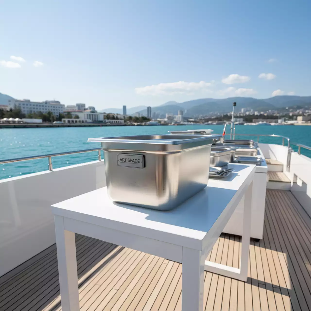 Аренда Гастроемкость G1 1 высота 150 мм на VIP теплоходе (Морпорт Сочи) — ART SPACE