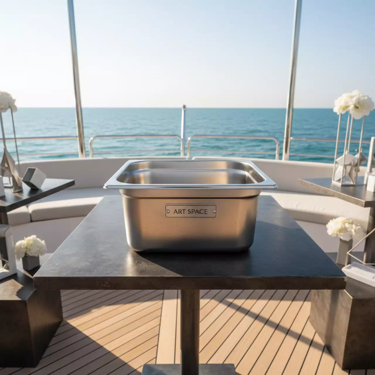 Аренда Гастроёмкость GN 1 4 265х163х65 мм на VIP теплоходе (Морпорт Сочи) — ART SPACE