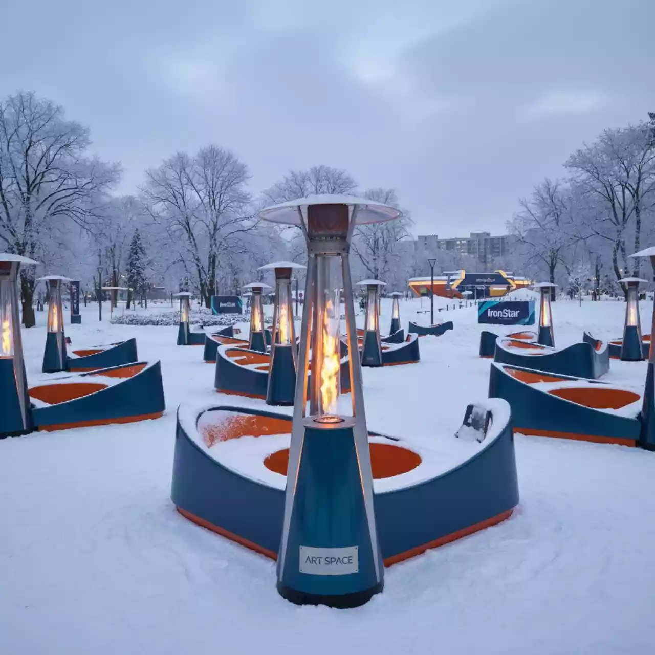 Аренда газовых уличных обогревателей в парке «Ривьера» — ART SPACE