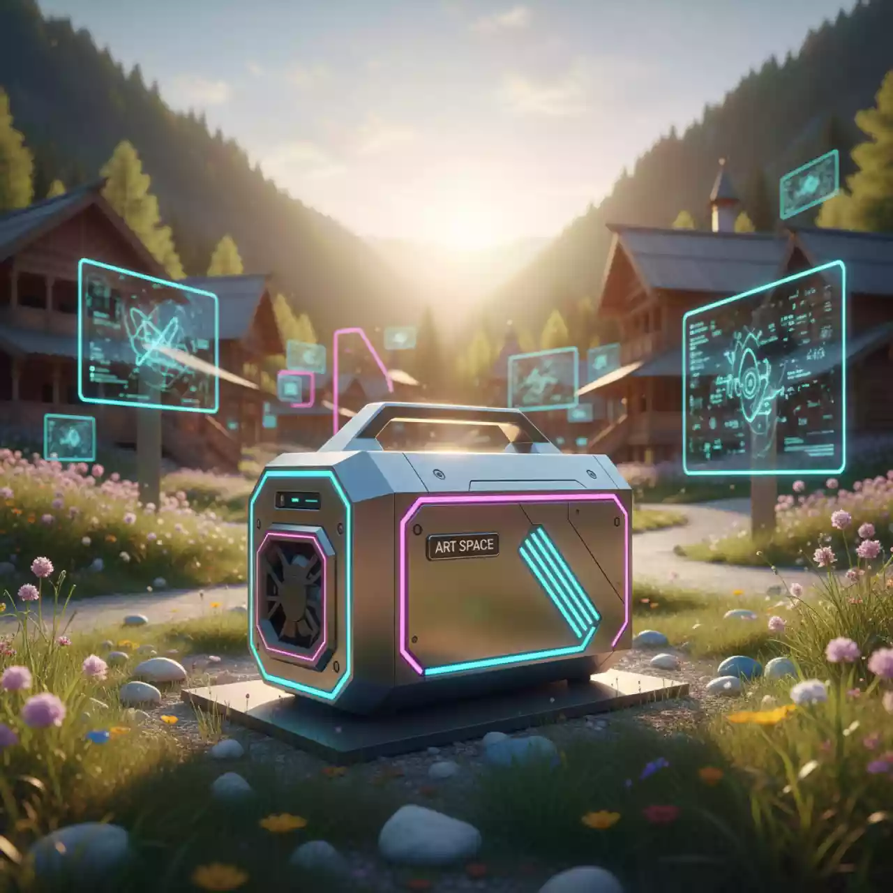 Аренда Генератор бензиновый FoxWeld Varteg G7500E 7 кВт в этно-парке «Моя Россия» — ART SPACE