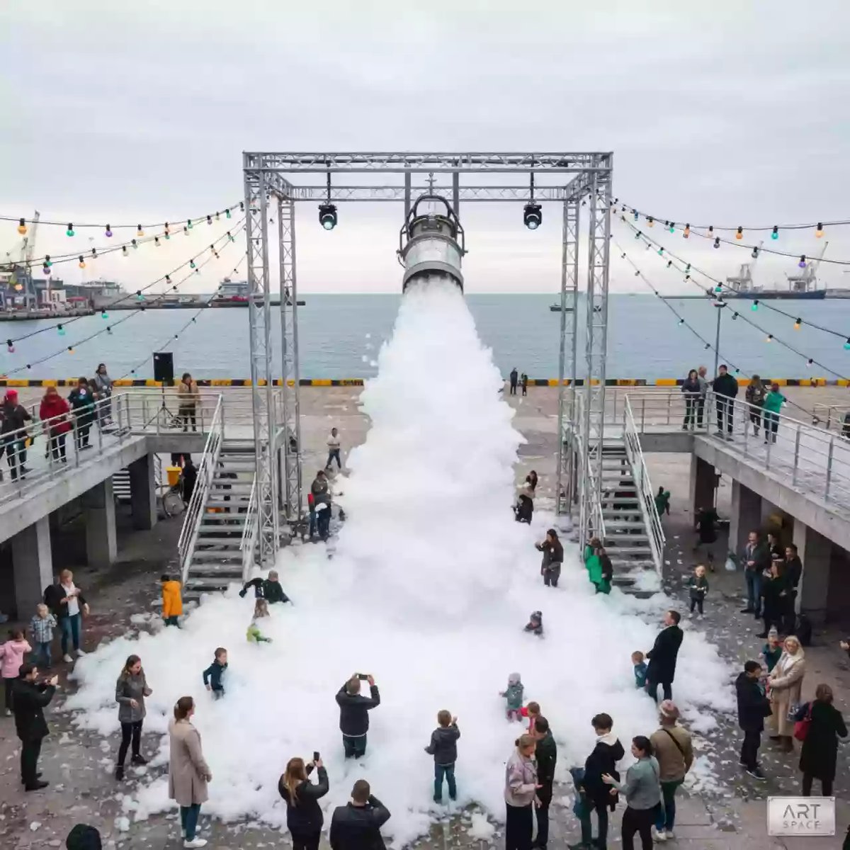 Аренда Генератор пены Global Effects на территории Морпорта Сочи — ART SPACE