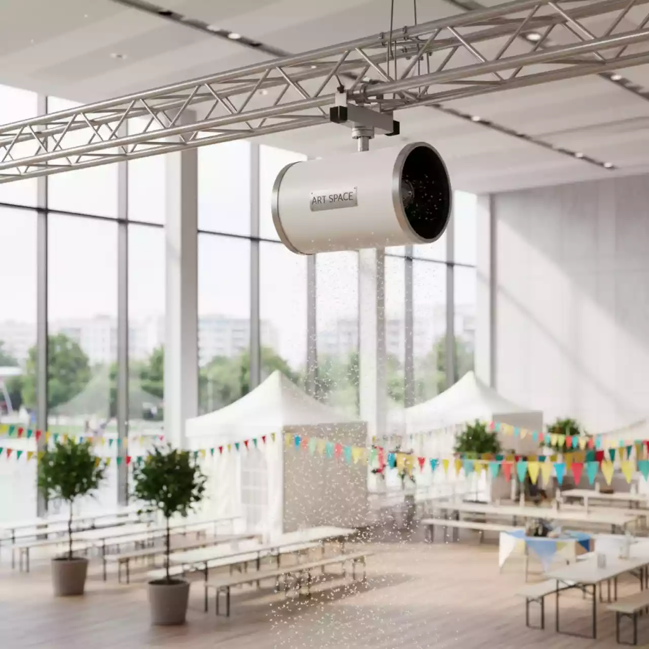 Аренда Генератор снега подвесной 150 Вт в City Park Hotel Sochi — ART SPACE