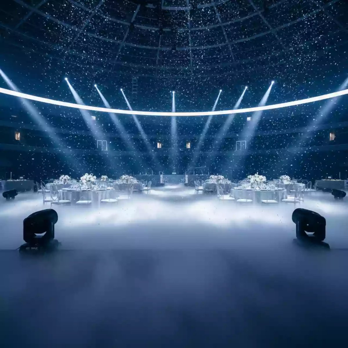 Аренда Генераторы дыма снега мыльных пузырей в ледовой арене «Шайба» — ART SPACE