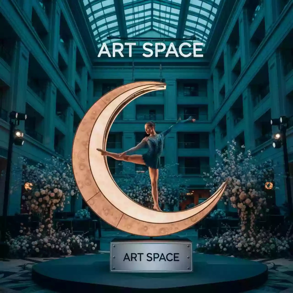 Аренда Гимнастка на луне в Mövenpick Hotel — ART SPACE