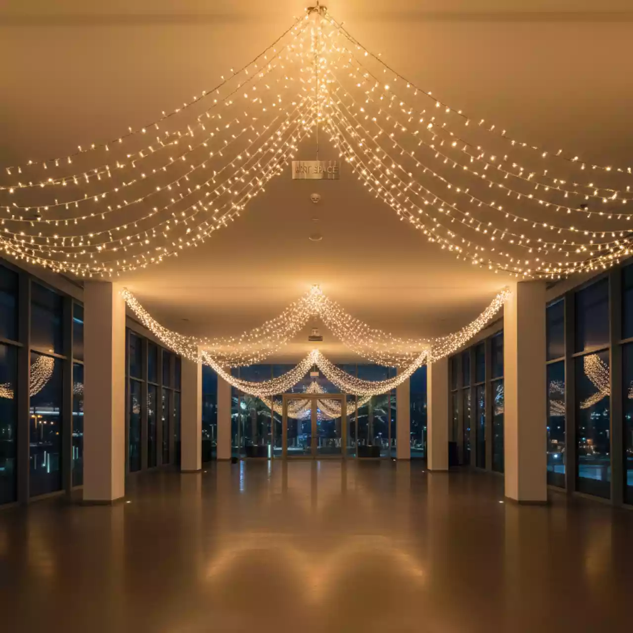 Аренда Гирлянда электрическая Winter Glade теплый свет 1000 ламп в Karat Resort — ART SPACE