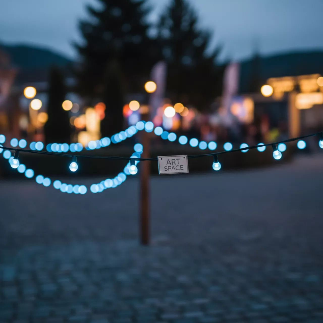 Аренда Гирлянда голубая 12 м в Boutique Hotel PORTUM 1905 — ART SPACE