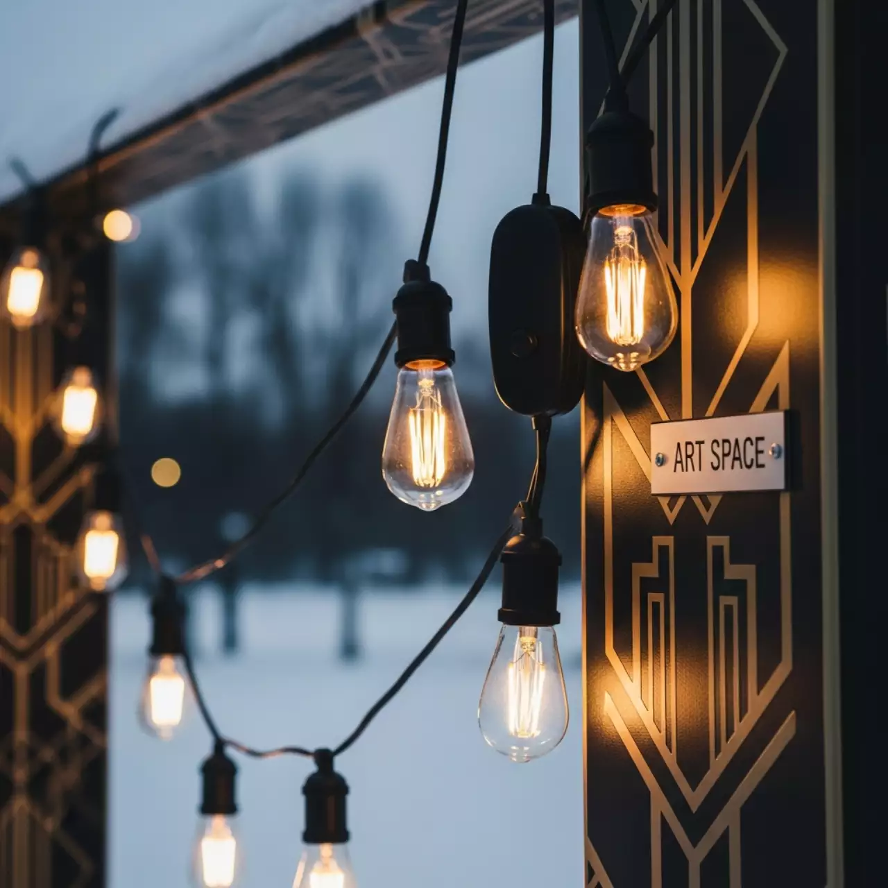 Аренда Гирлянда ретро с диммером 5 м в парке «Ривьера» — ART SPACE