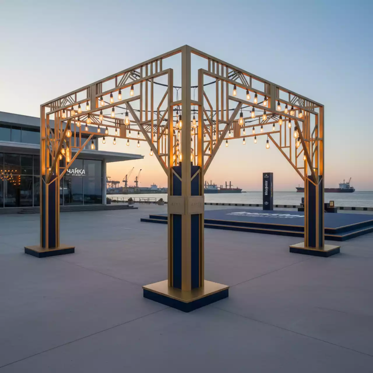 Аренда Гирлянда уличная для фотозоны в зале «Чайка» (Морпорт) — ART SPACE