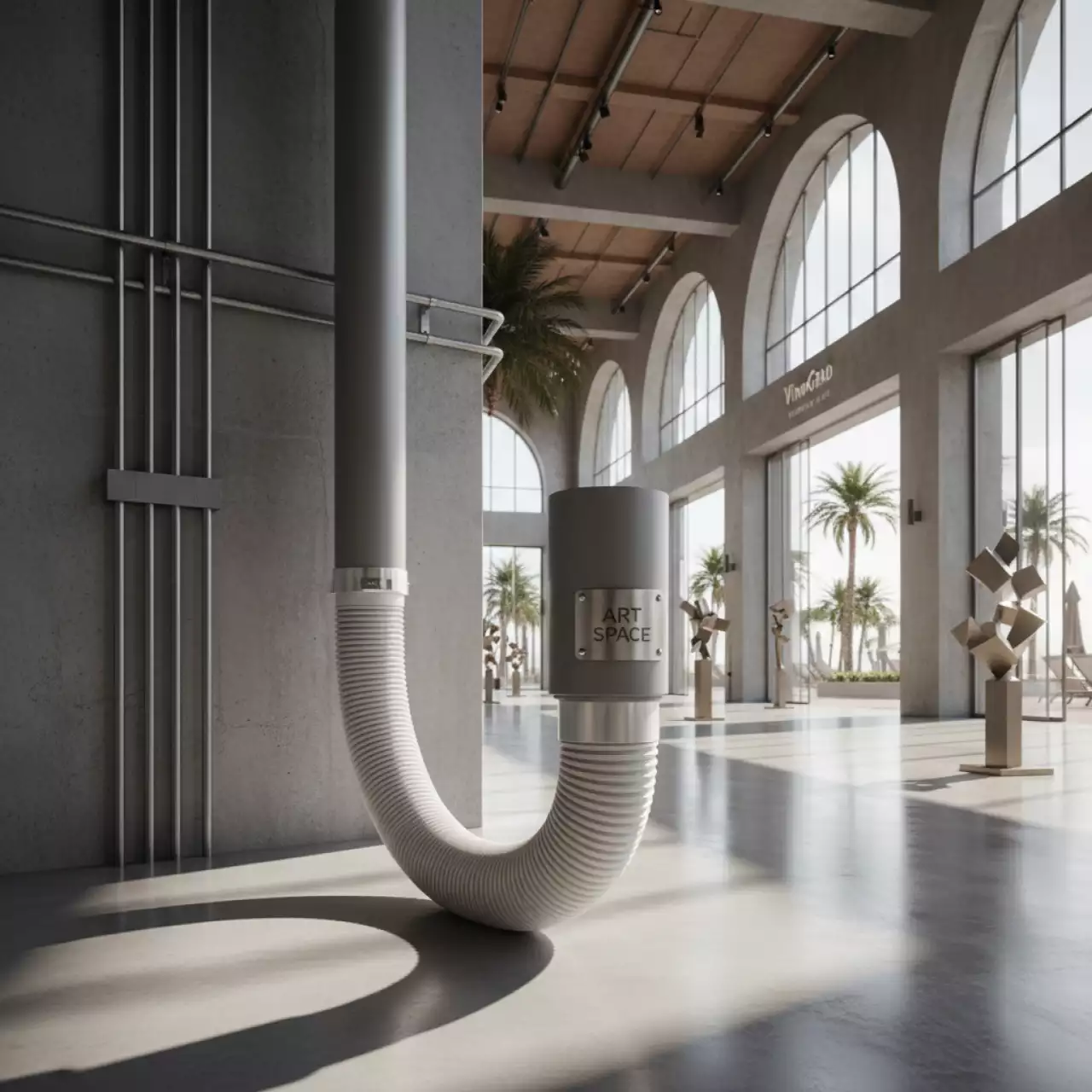 Аренда Гофры и фановые трубы для унитаза в пляжном комплексе VinoGrad — ART SPACE