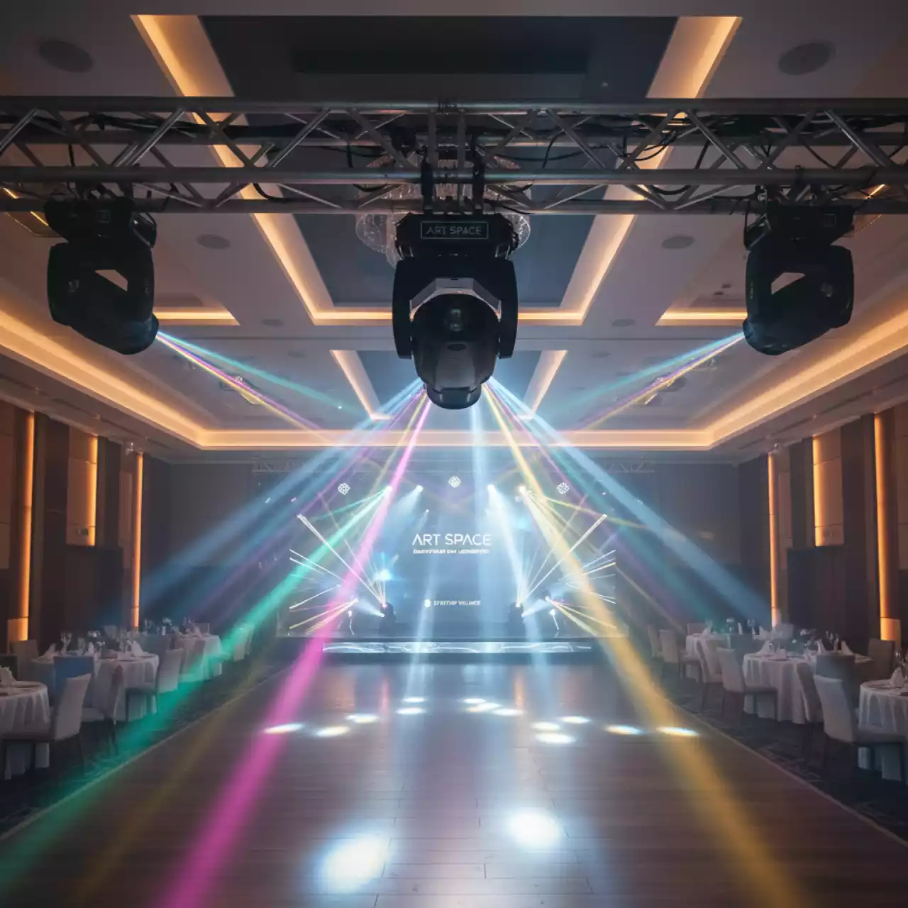 Аренда Голова световая с эффектами Anzhee Pro Phoenix B Eye 760Z в банкетном зале «Дельфин» — ART SPACE