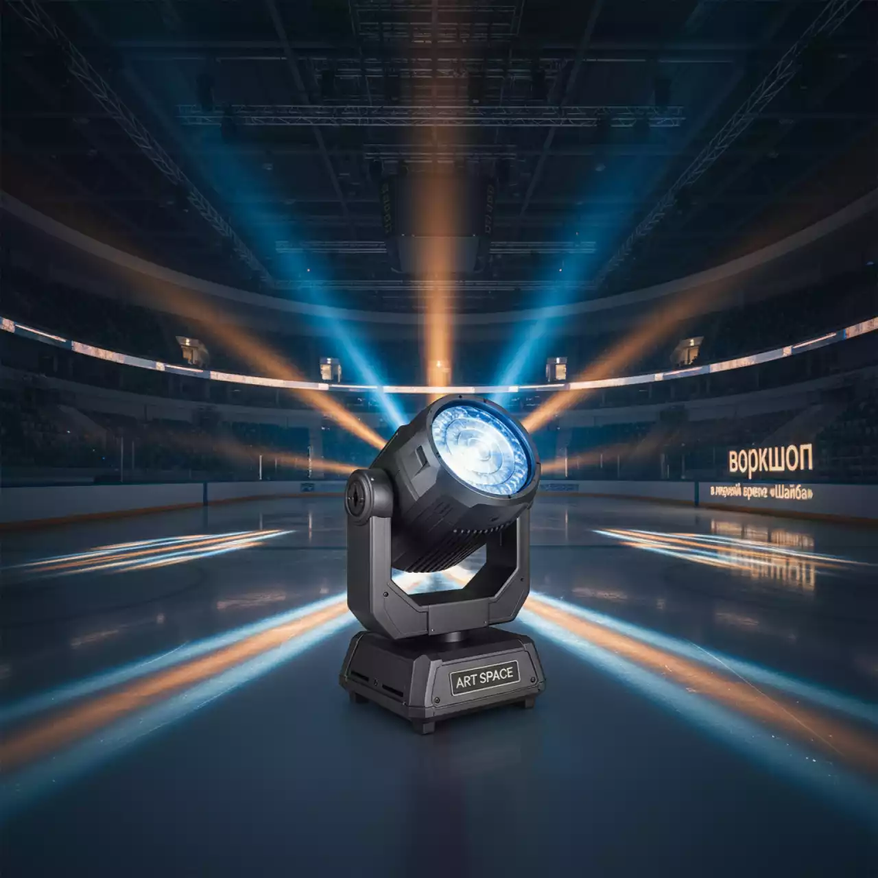 Аренда Голова вращающаяся wash 7х60 IP65 в ледовой арене «Шайба» — ART SPACE