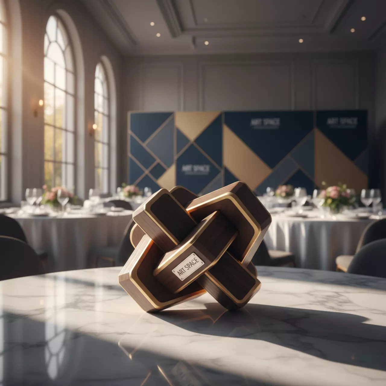 Аренда Головоломка 3D косой узел в ресторане «Магадан» — ART SPACE